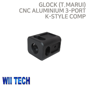 [WII TECH] Glock (T.Marui) CNC Aluminium 3-Port K-style Comp